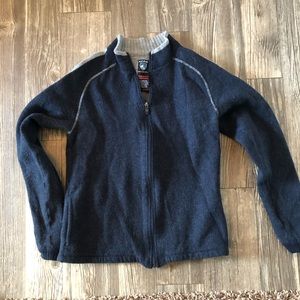 Kuhl merino wool navy full zip